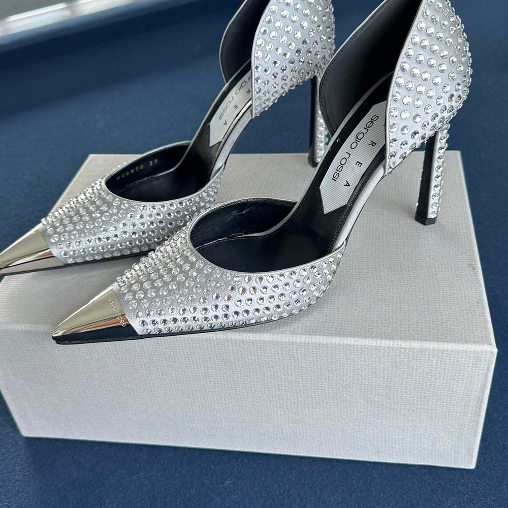 NWT Authentic - Sergio Rossi 
x Area 95mm rhinestone pumps size 39EU - Picture 8 of 13
